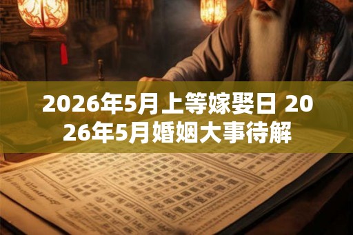 2026年5月上等嫁娶日 2026年5月婚姻大事待解 2026年5月上等嫁娶日 2026年5月婚姻大事待解
