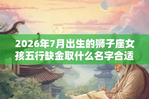 2026年7月出生的狮子座女孩五行缺金取什么名字合适