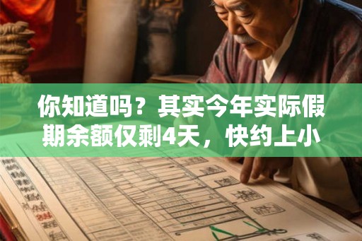 你知道吗？其实今年实际假期余额仅剩4天，快约上小伙伴去玩吧