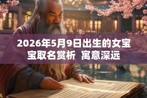 2026年5月9日出生的女宝宝取名赏析  寓意深远