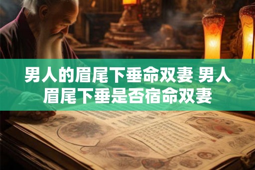 男人的眉尾下垂命双妻 男人眉尾下垂是否宿命双妻