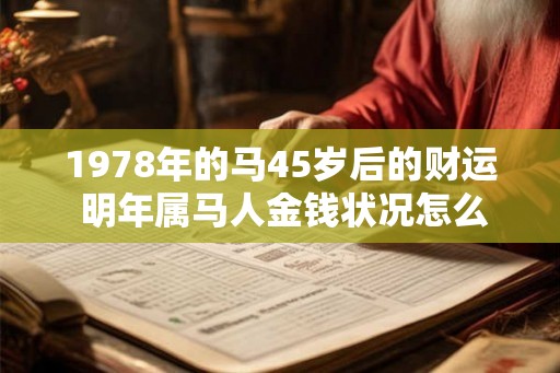 1978年的马45岁后的财运 明年属马人金钱状况怎么样