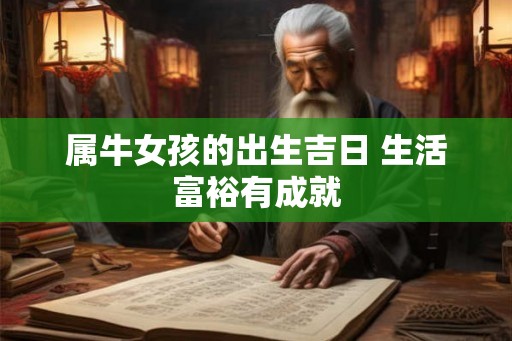 属牛女孩的出生吉日 生活富裕有成就