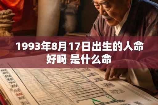 1993年8月17日出生的人命好吗 是什么命