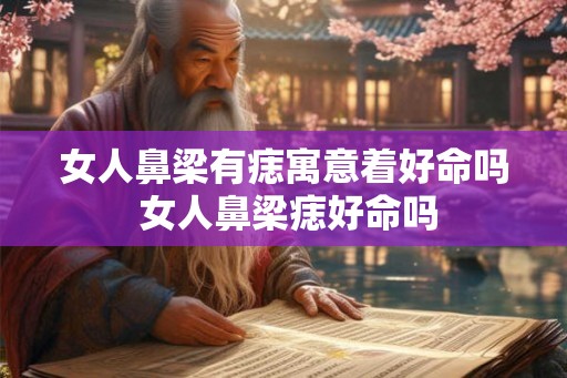 女人鼻梁有痣寓意着好命吗 女人鼻梁痣好命吗