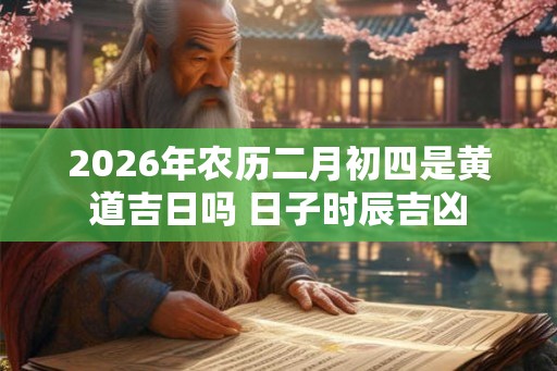 2026年农历二月初四是黄道吉日吗 日子时辰吉凶 2026年农历二月初四是黄道吉日吗 日子时辰吉凶
