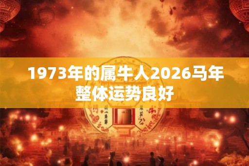 1973年的属牛人2026马年整体运势良好