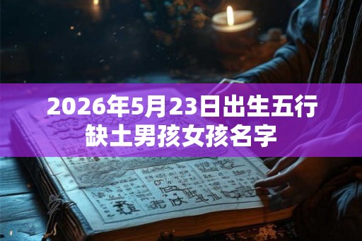 2026年5月23日出生五行缺土男孩女孩名字