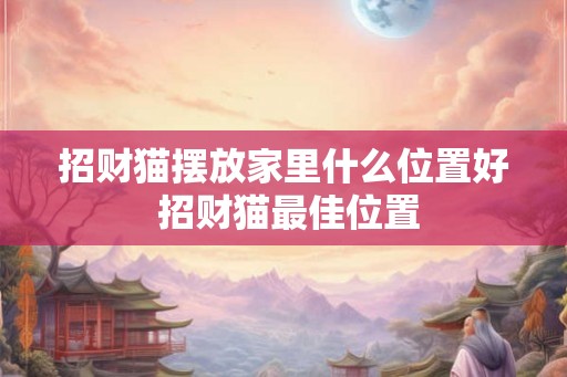 招财猫摆放家里什么位置好 招财猫最佳位置