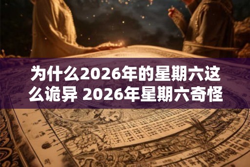 为什么2026年的星期六这么诡异 2026年星期六奇怪原因 为什么2026年的星期六这么诡异 2026年星期六奇怪原因