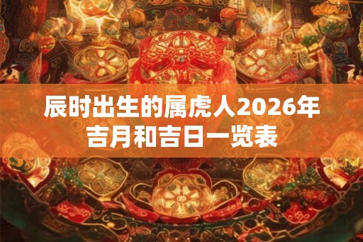 辰时出生的属虎人2026年吉月和吉日一览表