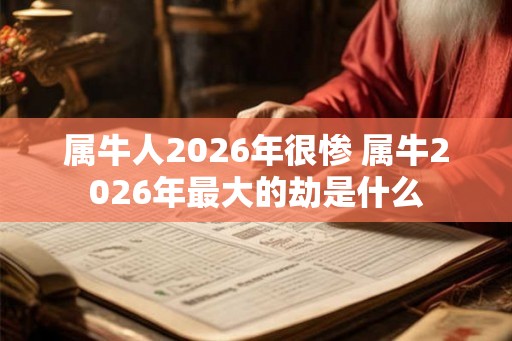 属牛人2026年很惨 属牛2026年最大的劫是什么