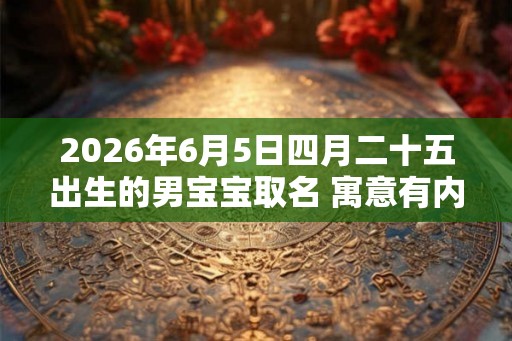 2026年6月5日四月二十五出生的男宝宝取名 寓意有内涵