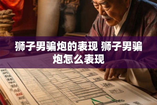 狮子男骗炮的表现 狮子男骗炮怎么表现