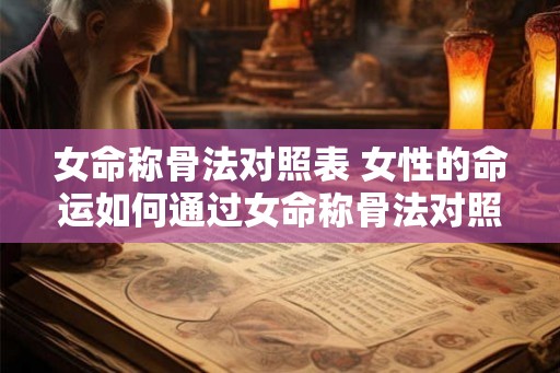 女命称骨法对照表 女性的命运如何通过女命称骨法对照表推算