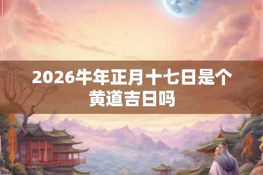 2026牛年正月十七日是个黄道吉日吗