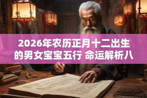 2026年农历正月十二出生的男女宝宝五行 命运解析八字起名