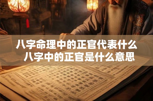 八字命理中的正官代表什么  八字中的正官是什么意思