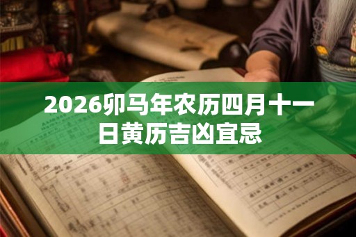 2026卯马年农历四月十一日黄历吉凶宜忌