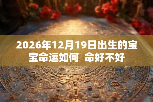 2026年12月19日出生的宝宝命运如何  命好不好