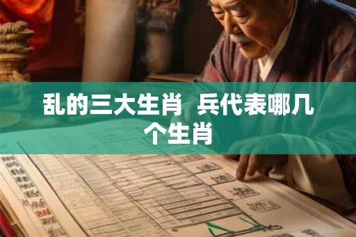 乱的三大生肖  兵代表哪几个生肖