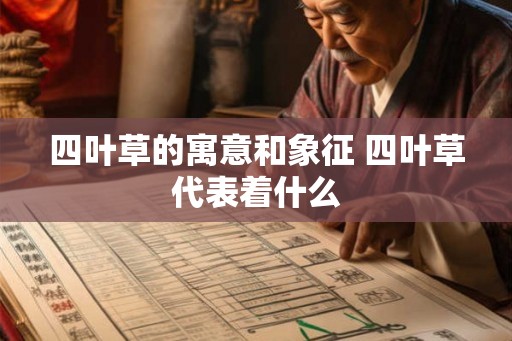 四叶草的寓意和象征 四叶草代表着什么