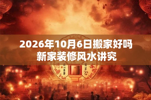2026年10月6日搬家好吗 新家装修风水讲究