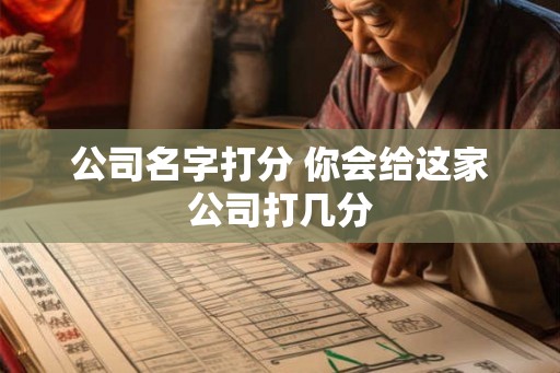 公司名字打分 你会给这家公司打几分