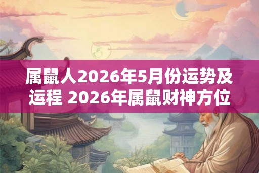 属鼠人2026年5月份运势及运程 2026年属鼠财神方位 属鼠人2026年5月份运势及运程 2026年属鼠财神方位