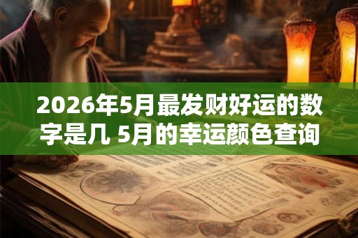 2026年5月最发财好运的数字是几 5月的幸运颜色查询 2026年5月最发财好运的数字是几 5月的幸运颜色查询
