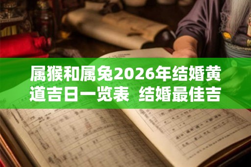 属猴和属兔2026年结婚黄道吉日一览表  结婚最佳吉日