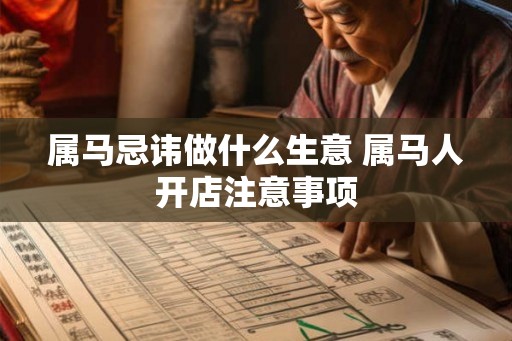 属马忌讳做什么生意 属马人开店注意事项
