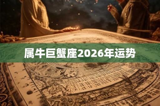 属牛巨蟹座2026年运势
