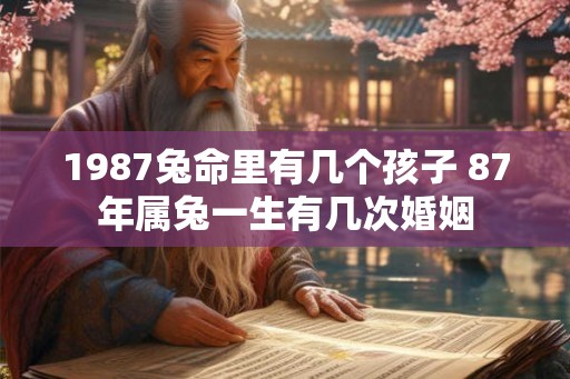 1987兔命里有几个孩子 87年属兔一生有几次婚姻