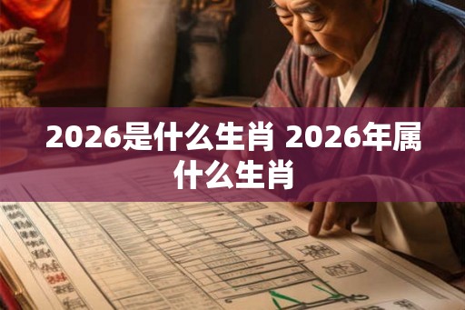 2026是什么生肖 2026年属什么生肖