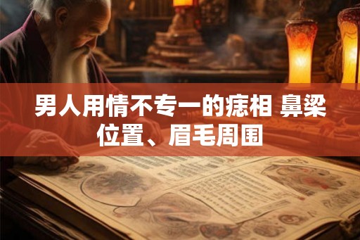 男人用情不专一的痣相 鼻梁位置、眉毛周围