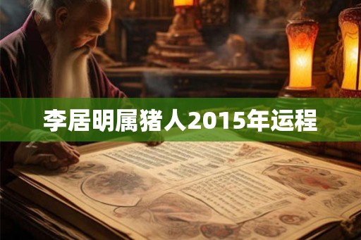 李居明属猪人2015年运程 李居明属猪人2015年运程
