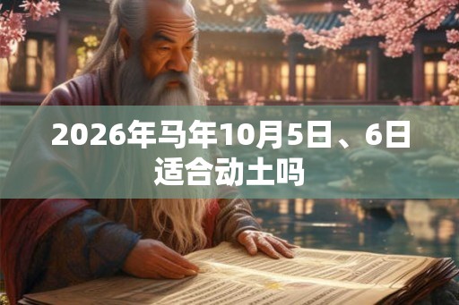 2026年马年10月5日、6日适合动土吗 2026年马年10月5日、6日适合动土吗