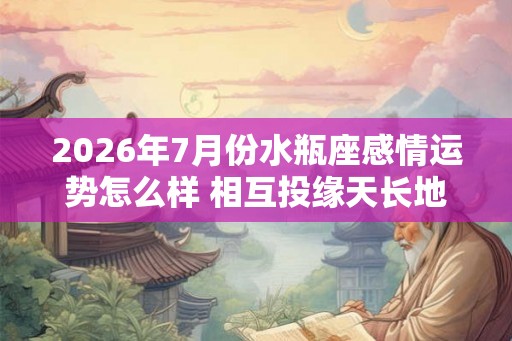 2026年7月份水瓶座感情运势怎么样 相互投缘天长地久 2026年7月份水瓶座感情运势怎么样 相互投缘天长地久