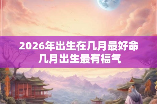 2026年出生在几月最好命 几月出生最有福气