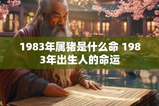 1983年属猪是什么命 1983年出生人的命运 1983年属猪是什么命 1983年出生人的命运
