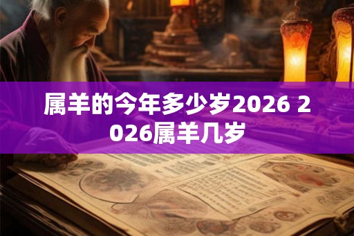 属羊的今年多少岁2026 2026属羊几岁