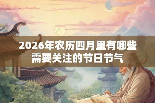 2026年农历四月里有哪些需要关注的节日节气 2026年农历四月里有哪些需要关注的节日节气