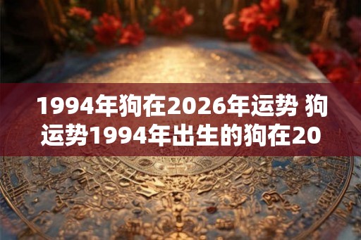 1994年狗在2026年运势 狗运势1994年出生的狗在2026好吗