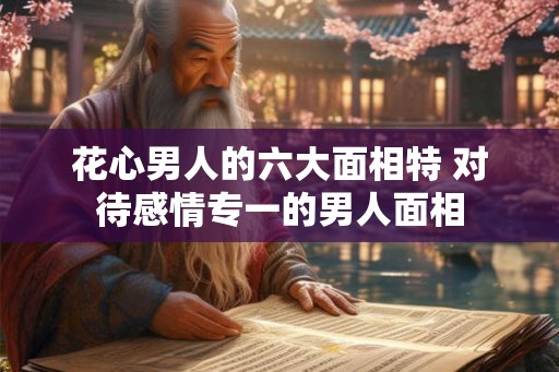 花心男人的六大面相特 对待感情专一的男人面相