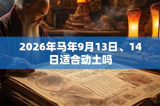 2026年马年9月13日、14日适合动土吗 2026年马年9月13日、14日适合动土吗