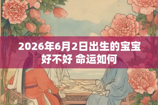 2026年6月2日出生的宝宝好不好 命运如何