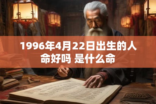 1996年4月22日出生的人命好吗 是什么命
