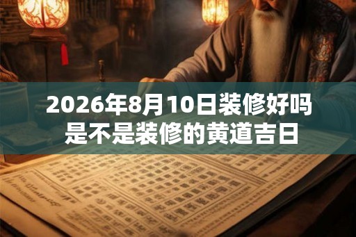 2026年8月10日装修好吗 是不是装修的黄道吉日