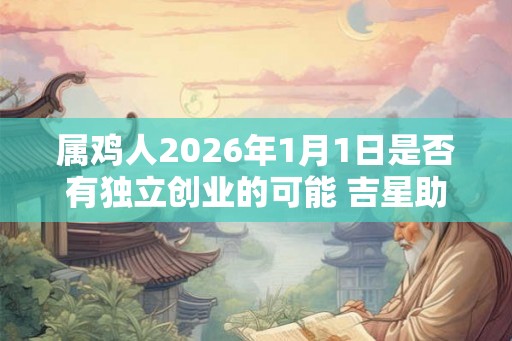 属鸡人2026年1月1日是否有独立创业的可能 吉星助力适合创业 属鸡人2026年1月1日是否有独立创业的可能 吉星助力适合创业